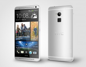 HTC One max Glacial Silver Perspective Right