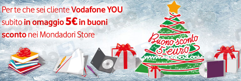 Vodafone You, il premio di dicembre 2014 (Natale): buono sconto Mondadori