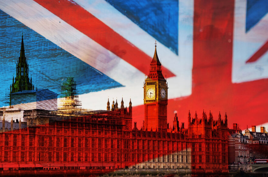 Depositphotos - Brexit concept - double exposure of UK landmarks and flag